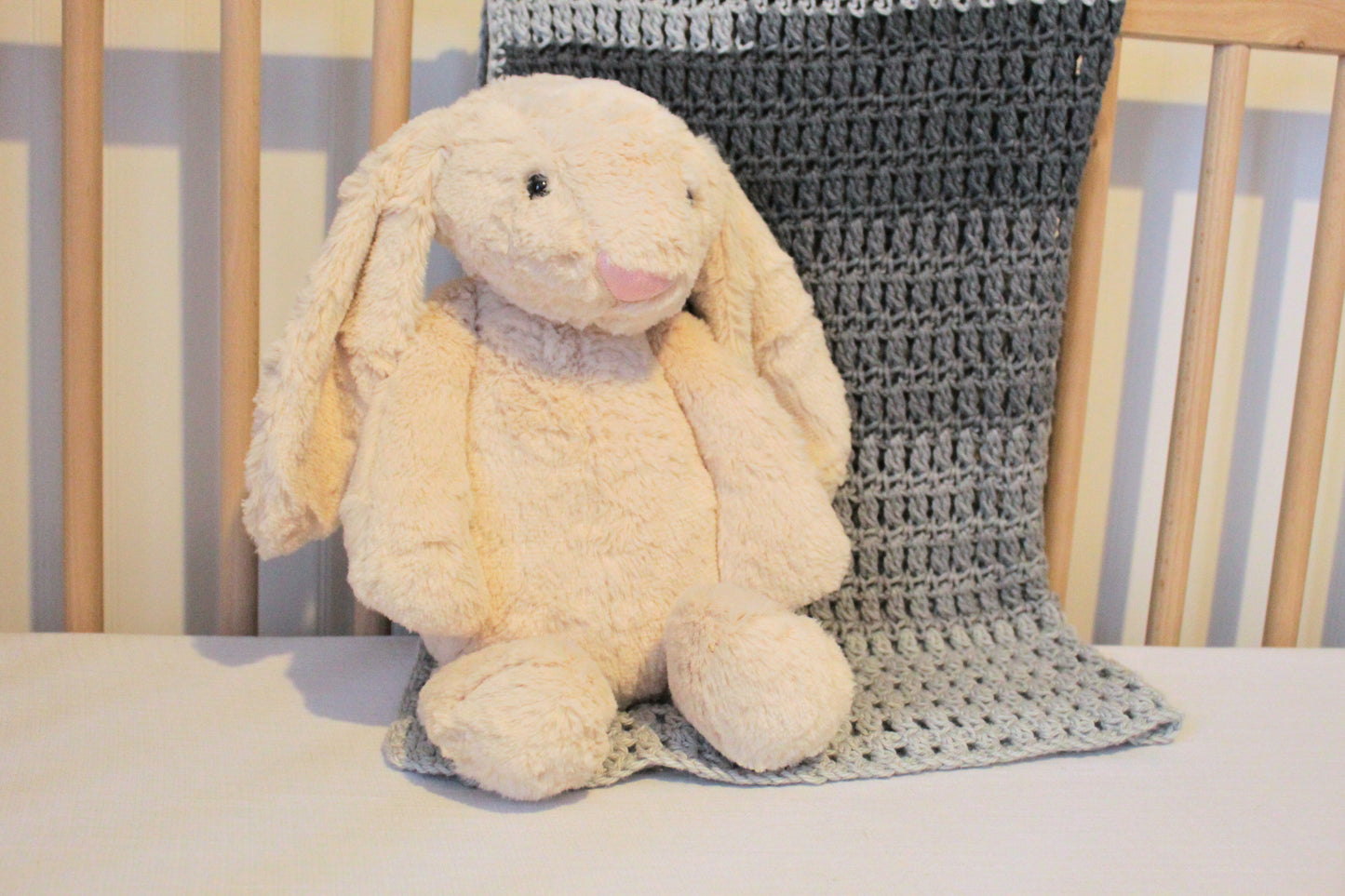 15" Custom Weight Snuggly Bunny with Velcro Opening in Back | 13oz to 6lbs
