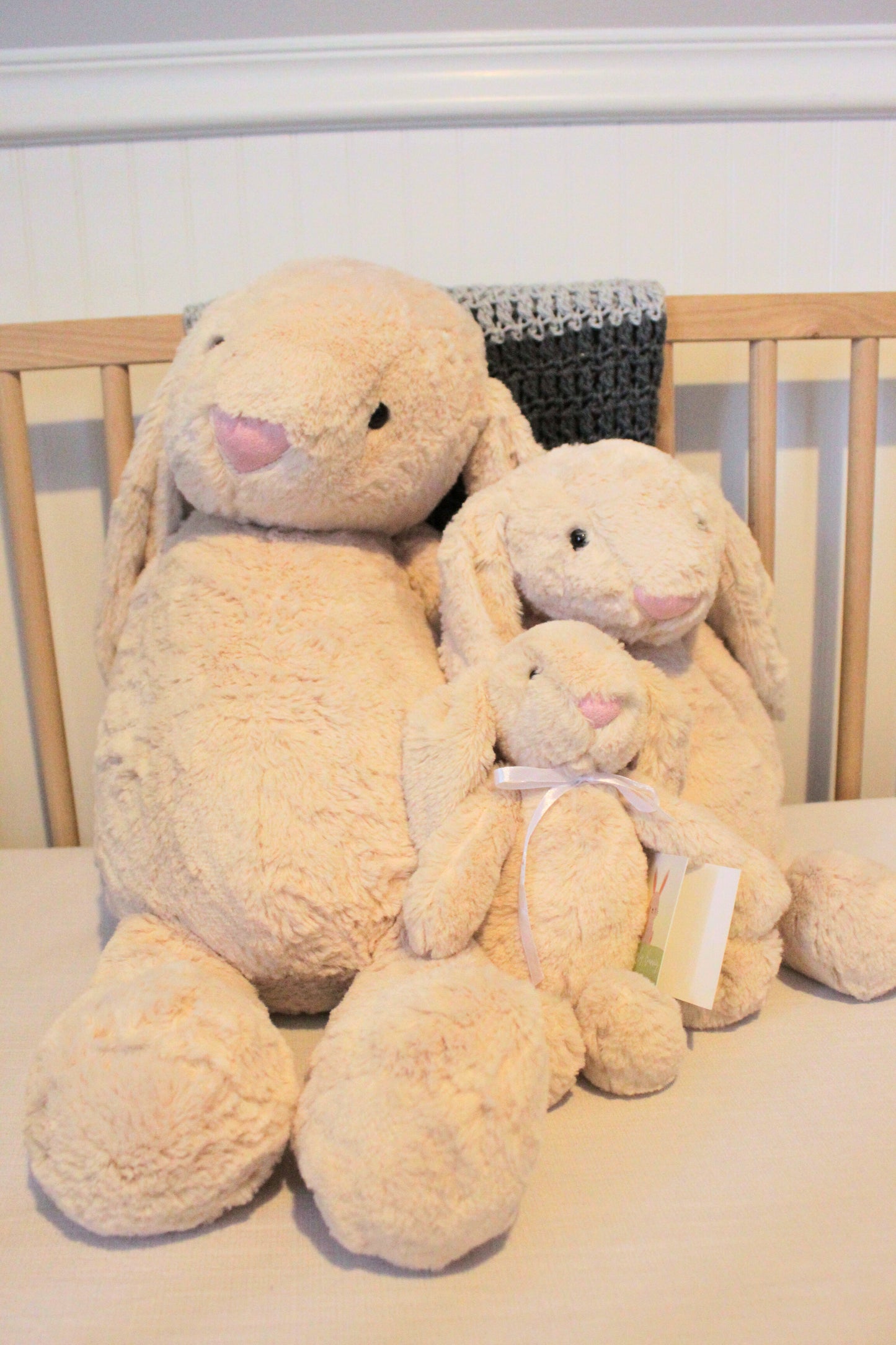 15" Custom Weight Snuggly Bunny with Velcro Opening in Back | 13oz to 6lbs