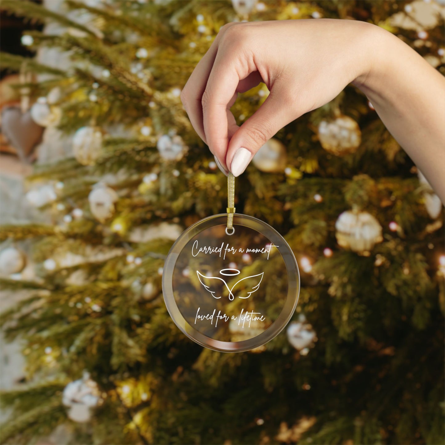 Pregnancy & Infant Loss Glass Keepsake - Baby Loss Memorial Ornament