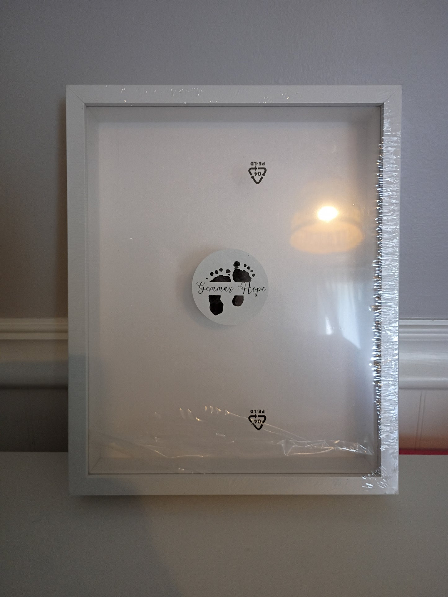 White Keepsake Shadow Box 10"