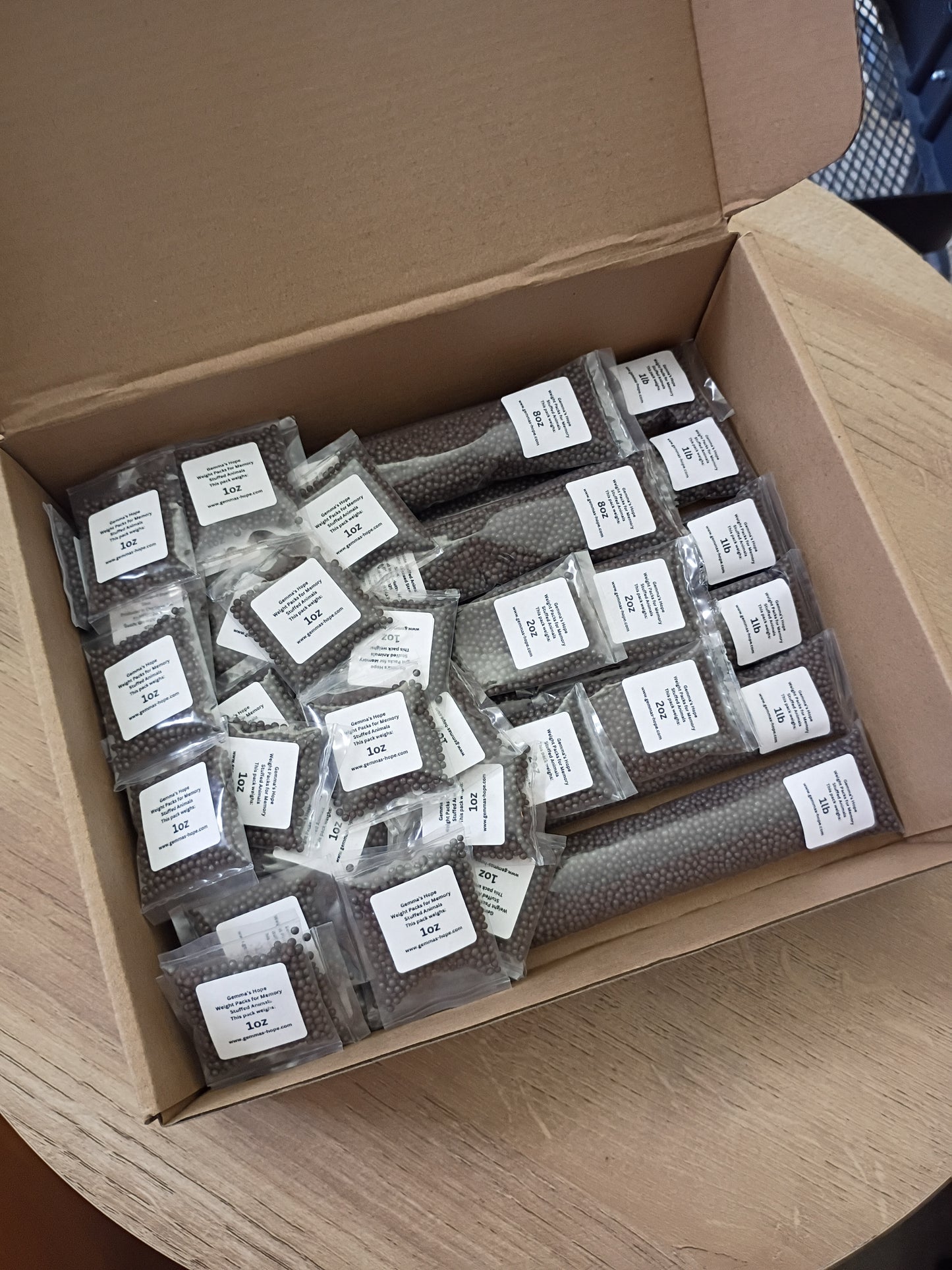 Steel Weight Packs for Memory Bears – 10lb Hospital Variety Set