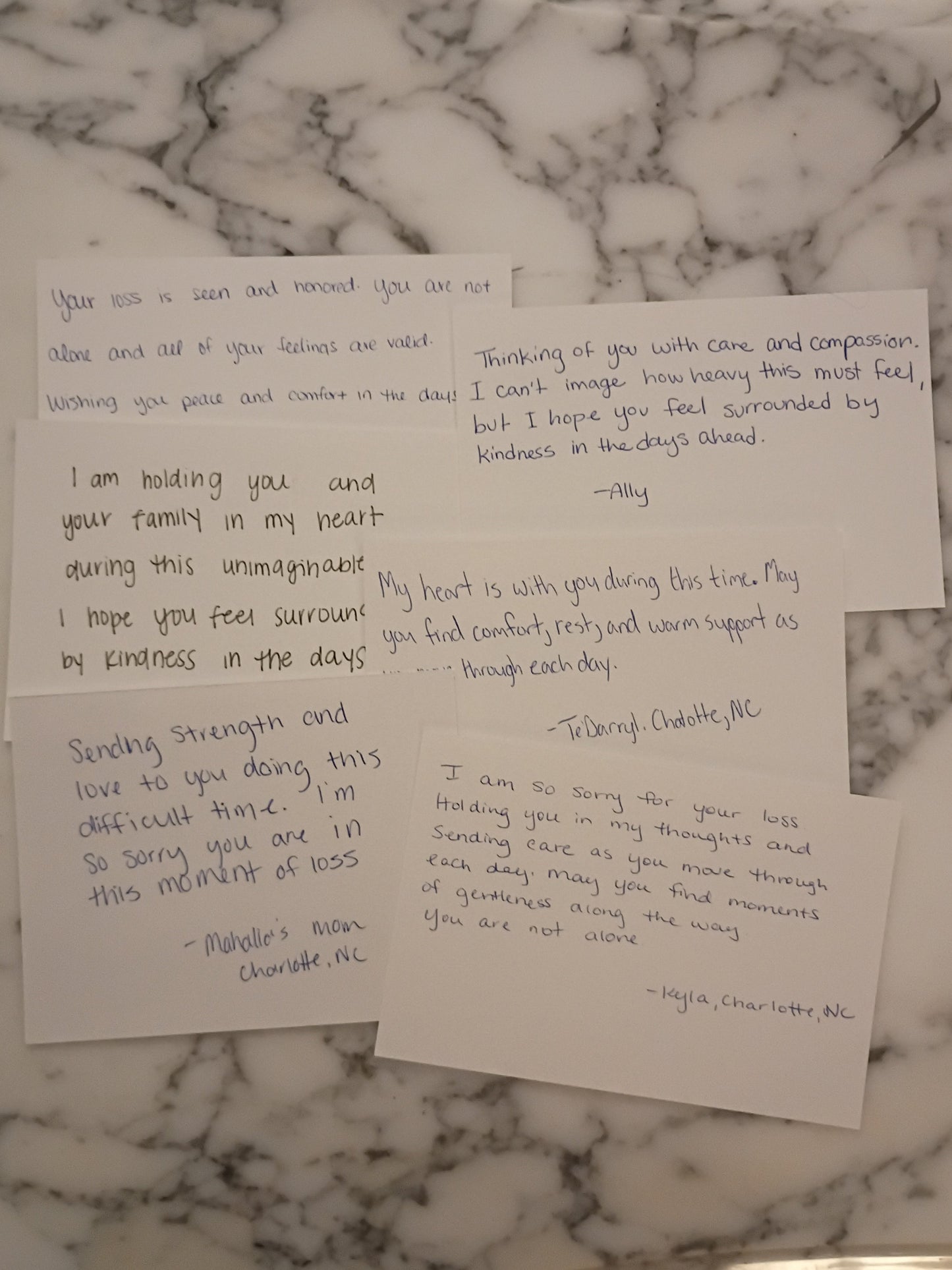 Free Handwritten Encouragement & Comfort Cards