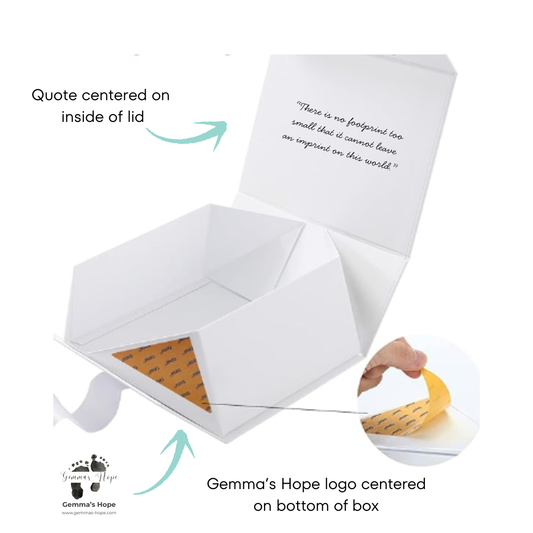 White Keepsake Boxes for Hospitals | Set of 10