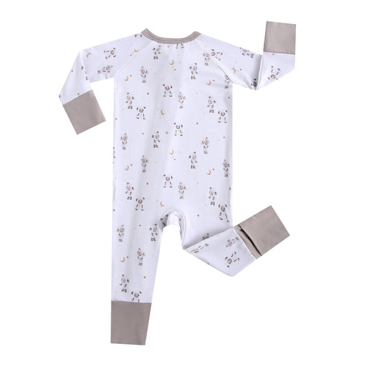 Little Lamb Zippered Baby Romper