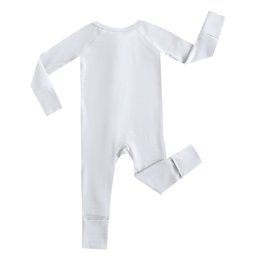 Comfy Gray Zippered Baby Romper