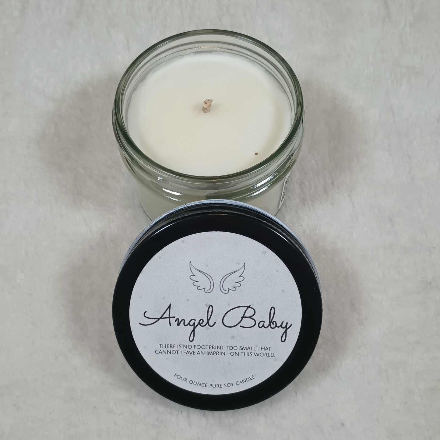 "Angel Baby" Soy Candle – Rose, Baby Powder & Cream - Remember the Baby Scent | Private Scent Collection