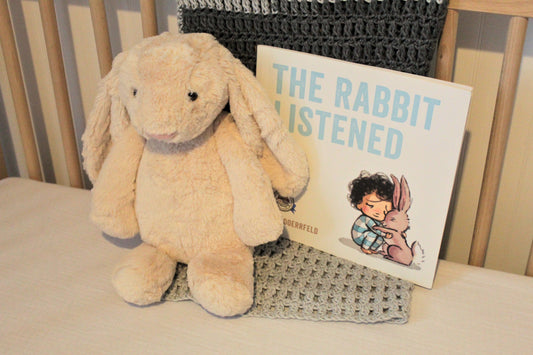 15" Custom Weight Snuggly Bunny with Velcro Opening in Back | 13oz to 6lbs