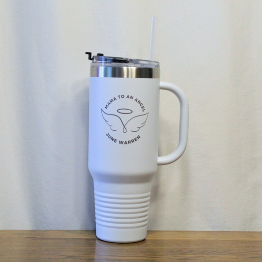 PERSONALIZE! 40 oz Stainless Steel Insulated Drink Tumbler with Straw