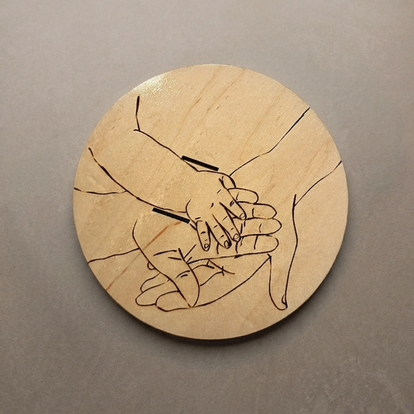 Hospital ID Bracelet Laser Engraved Wood Memory Display
