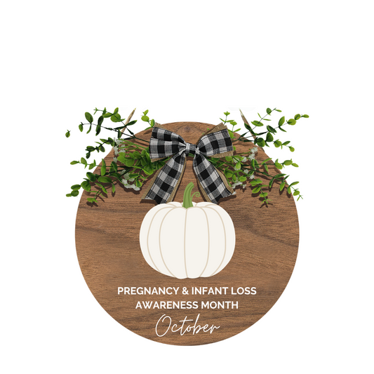 PAIL Awareness Wooden Circle Hanging Door Sign – Available for Pickup or Shipping