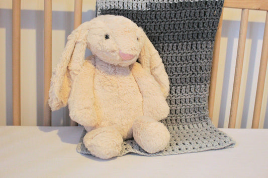 15" Custom Weight Snuggly Bunny with Velcro Opening in Back | 13oz to 6lbs