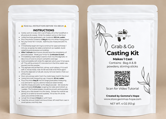 Plaster Casting Powder Refills — 10 Casts (For Reusable Toolkit)