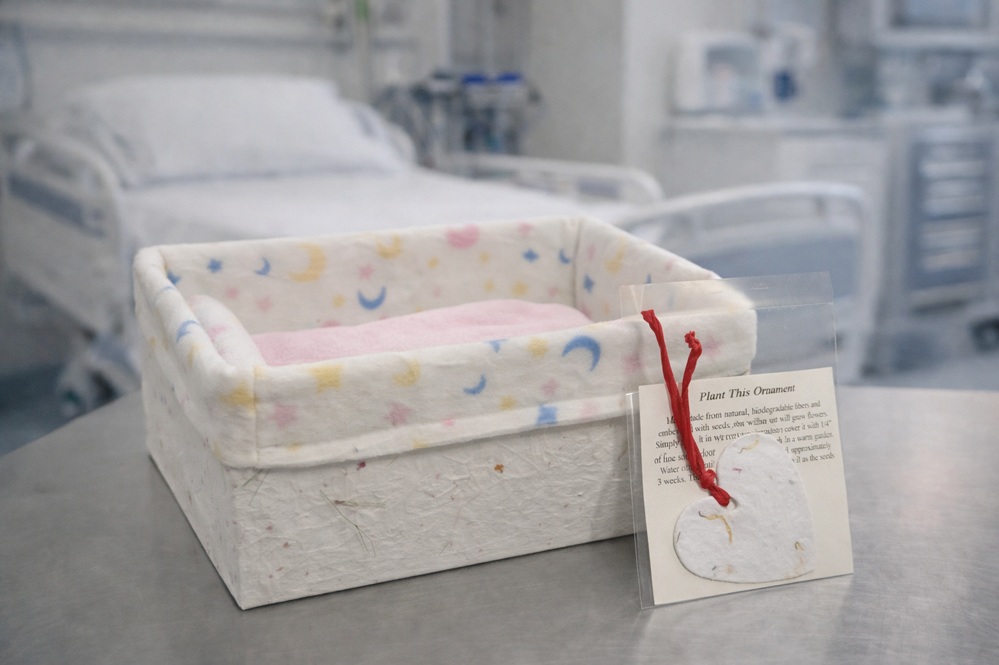 SAMPLE Baby Dignity Box for Transport/Casket | Mulberry Paper Box with Fleece Liner