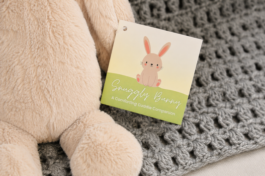 22" Custom Weight Snuggly Bunny with Velcro Opening in Back | 6lbs to 12lbs