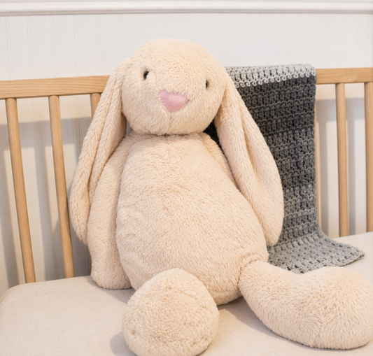 22" Custom Weight Snuggly Bunny with Velcro Opening in Back | 6lbs to 12lbs