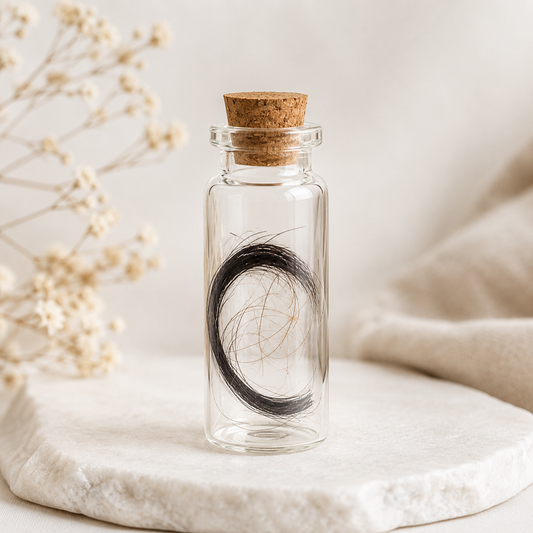 Baby Hair Keepsake 10ml Glass Capsule Jars with Corks | Set of 2