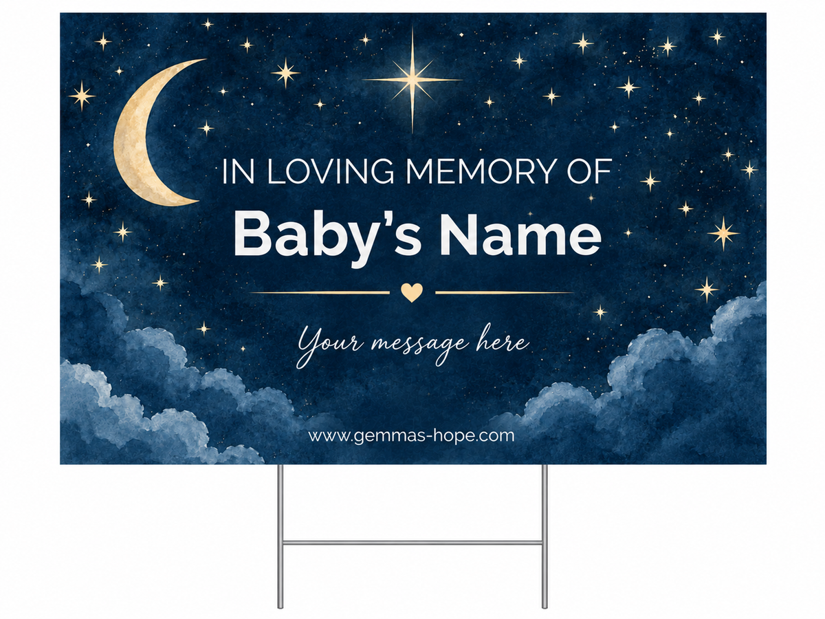 Personalized Double-Sided Yard Sign for PAIL Awareness Month & Honoring Your Baby(s)
