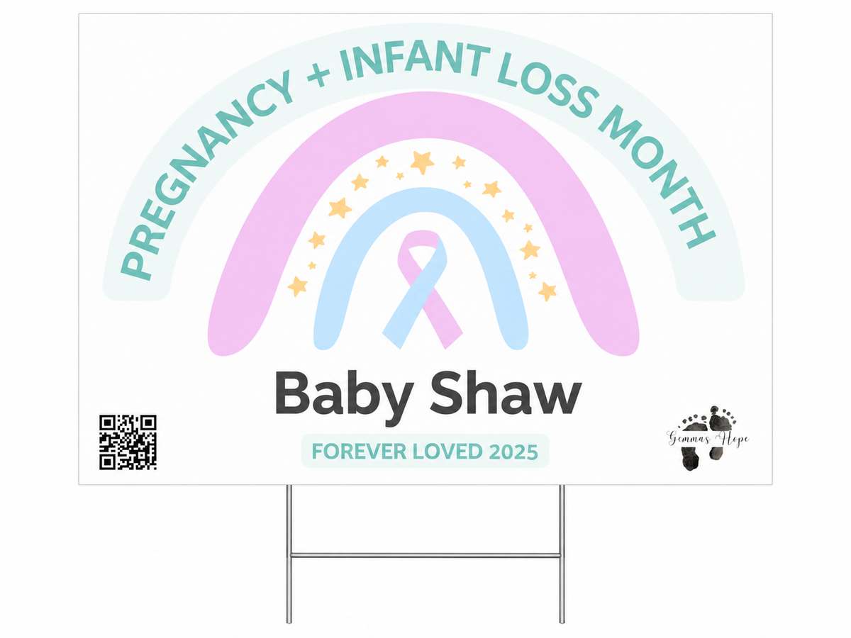 Personalized Double-Sided Yard Sign for PAIL Awareness Month & Honoring Your Baby(s)