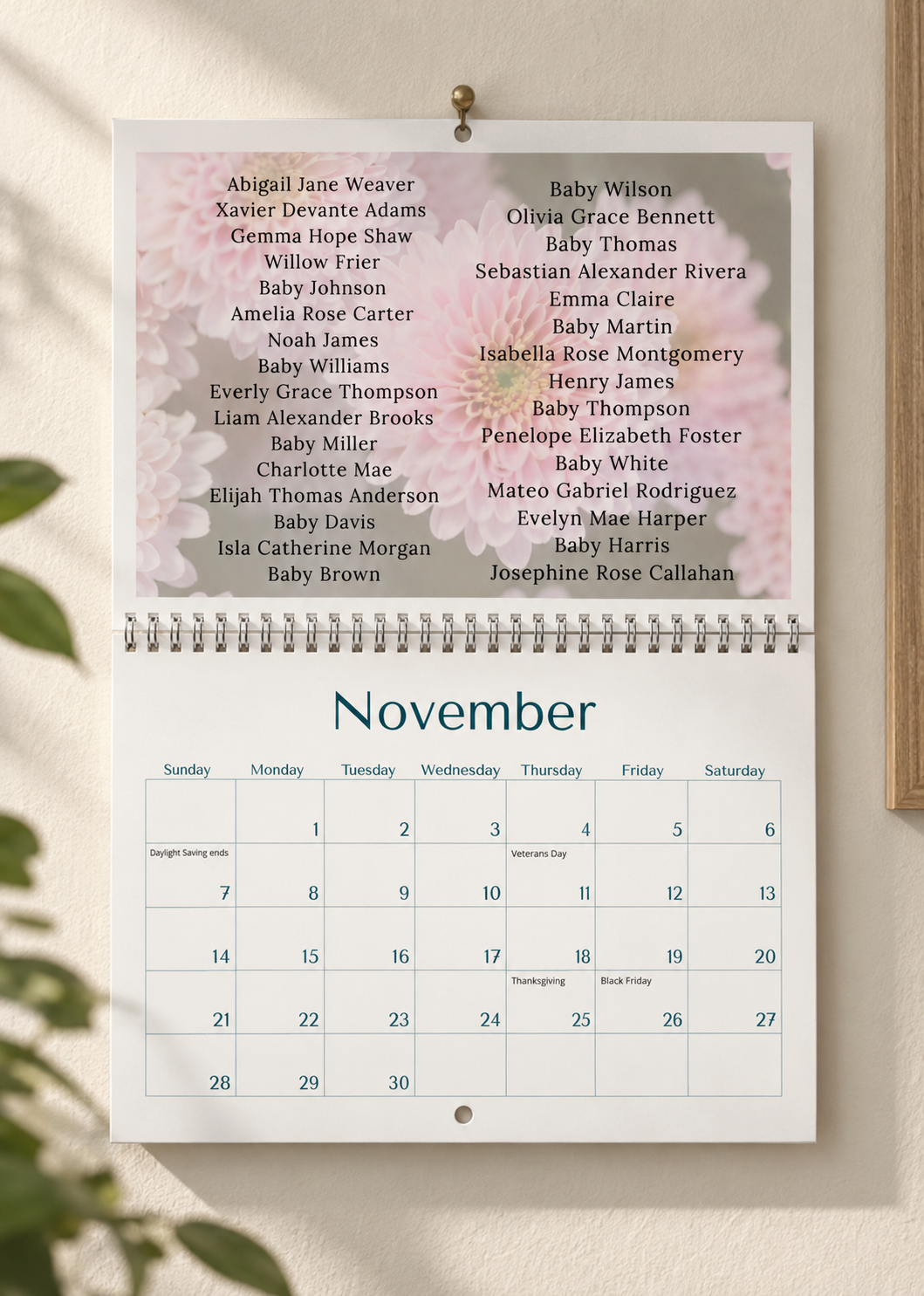 2027 Forever in Bloom Remembrance Calendar