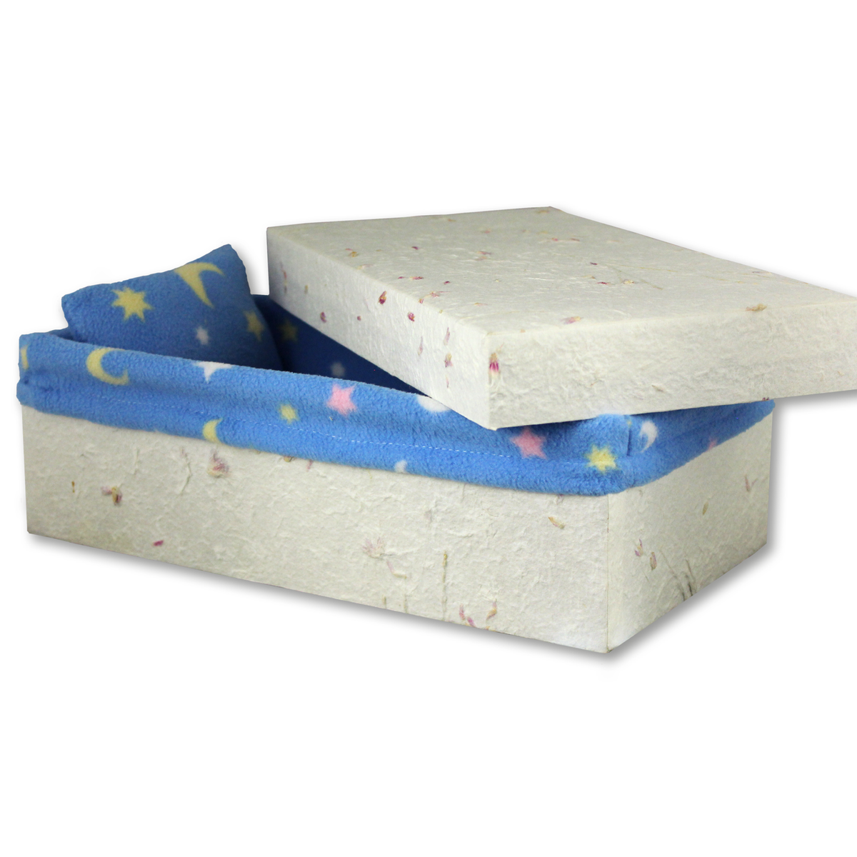 Baby Dignity Box for Transport/Casket | Mulberry Paper Box with Fleece Liner