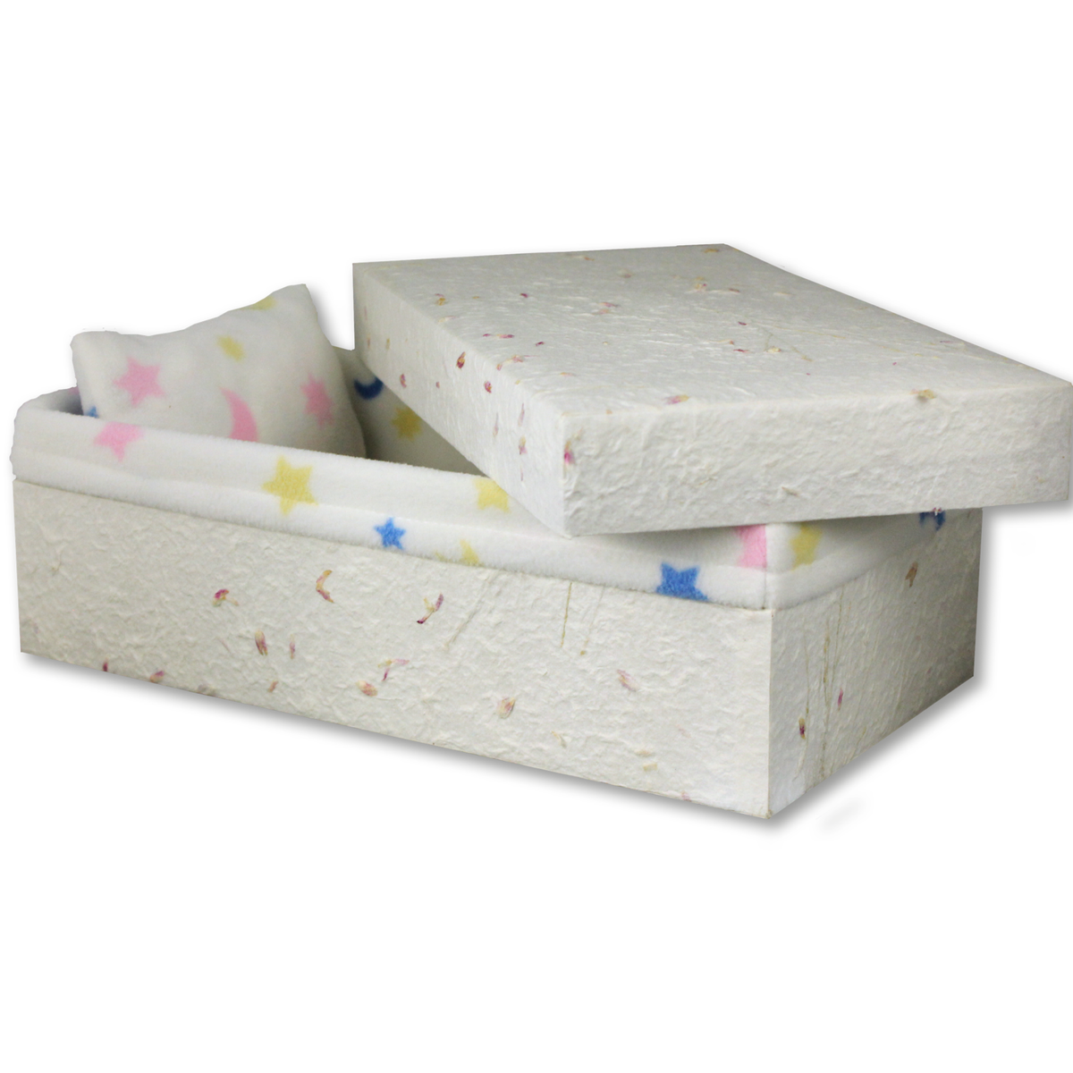Baby Dignity Box for Transport/Casket | Mulberry Paper Box with Fleece Liner