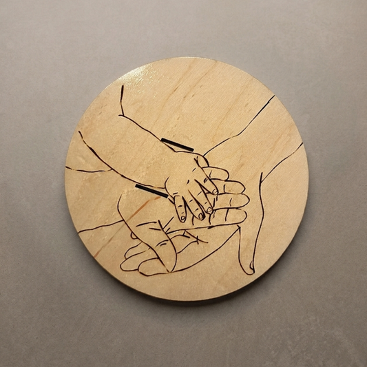 Hospital ID Bracelet Laser Engraved Wood Memory Display
