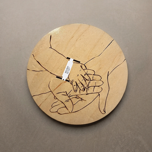 Hospital ID Bracelet Laser Engraved Wood Memory Display