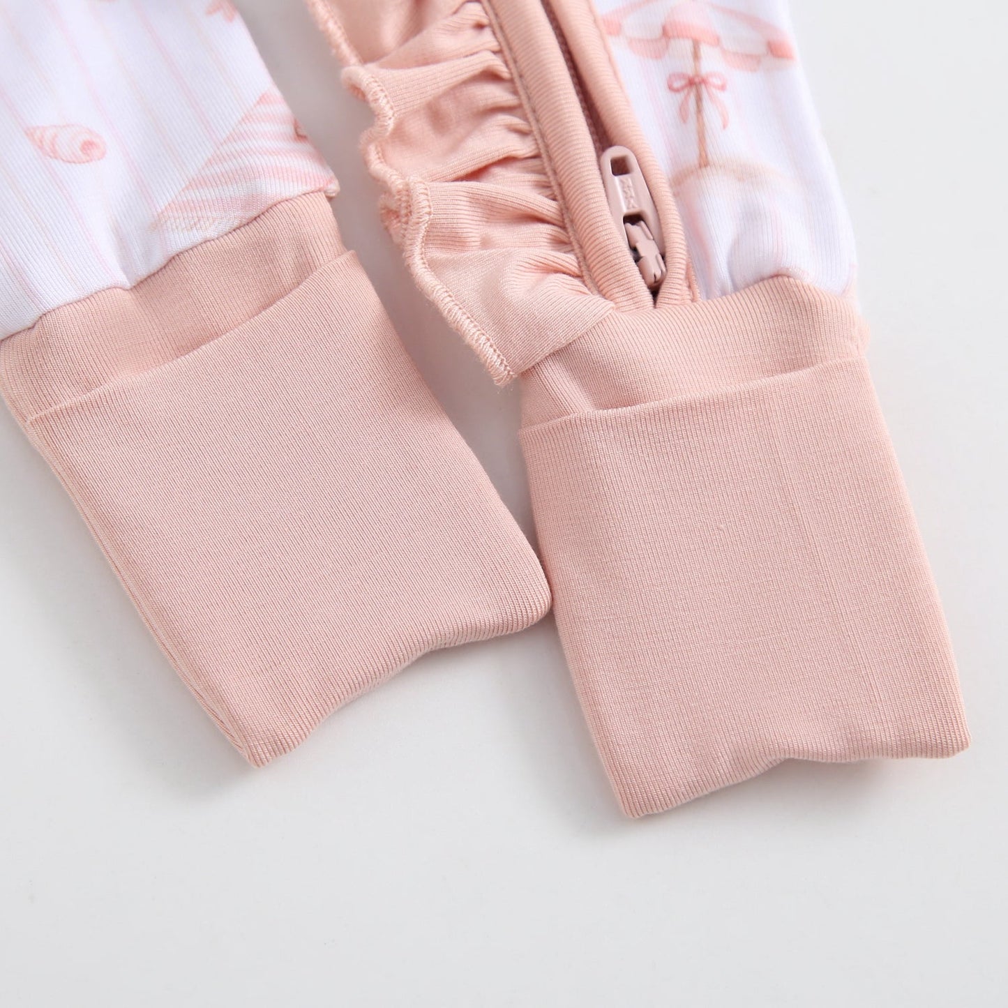 Beach Baby Ruffled Zippered Baby Romper