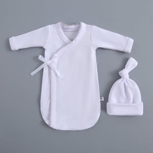 Baby Bereavement & Burial Gown & Hat Set