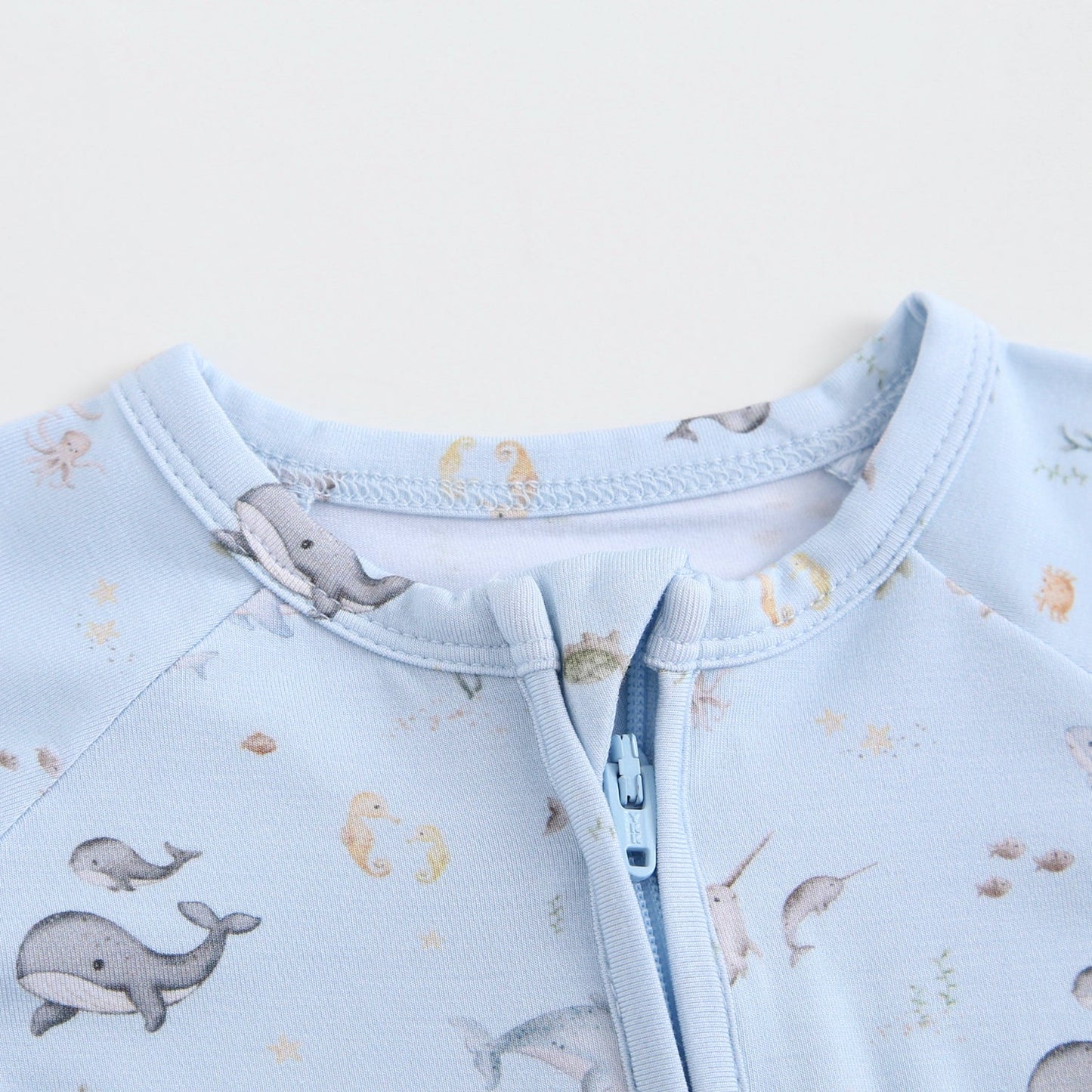 Sea of Love Zippered Baby Romper