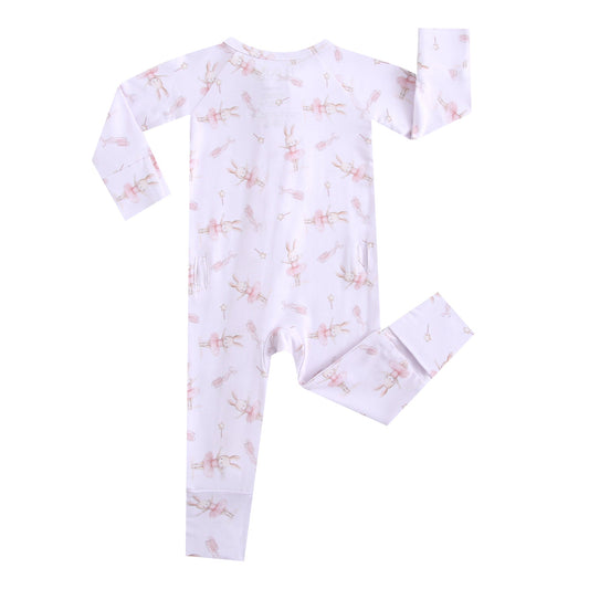 Bunny Tutu Ruffled Zippered Baby Romper