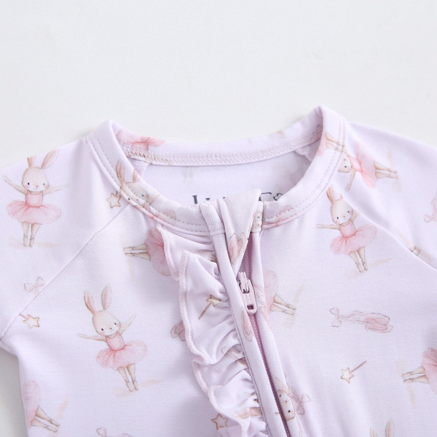 Bunny Tutu Ruffled Zippered Baby Romper