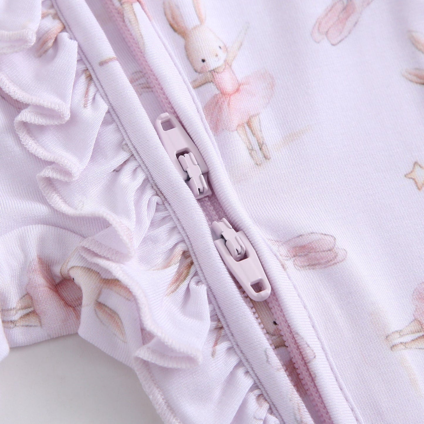 Bunny Tutu Ruffled Zippered Baby Romper