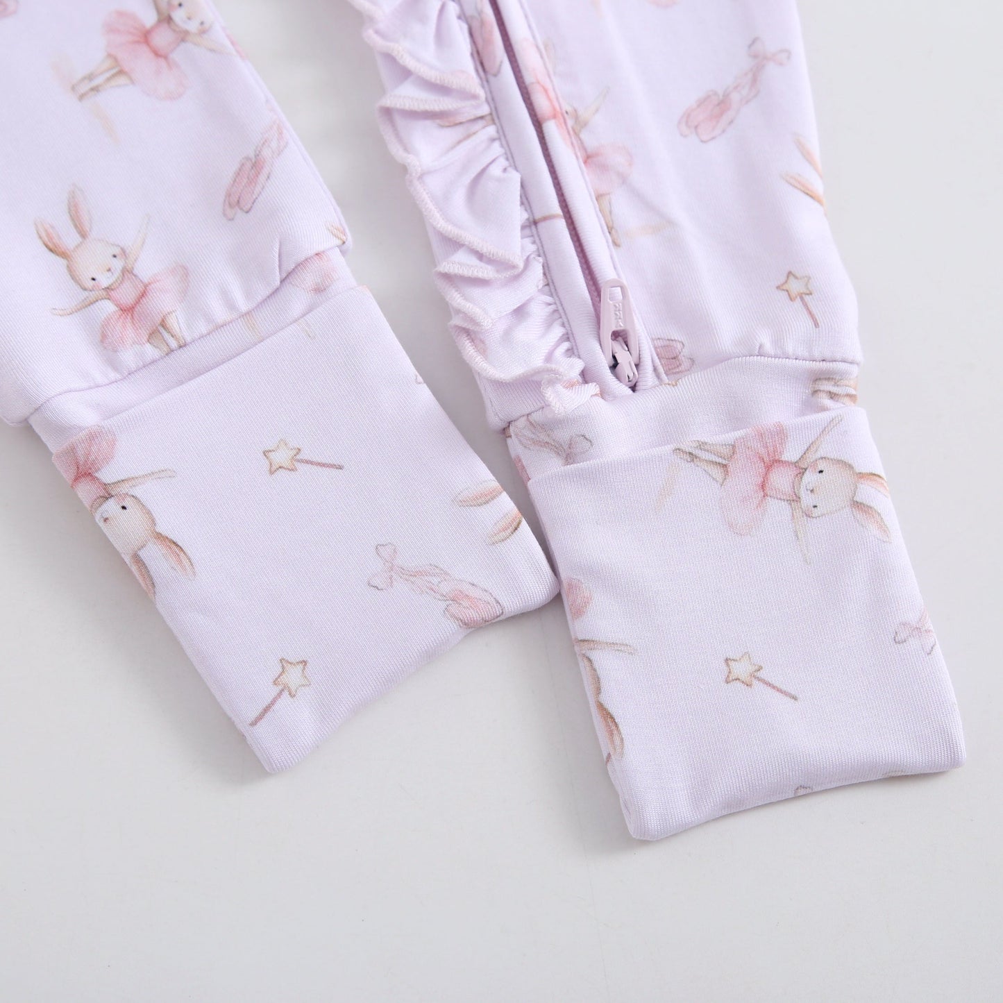 Bunny Tutu Ruffled Zippered Baby Romper