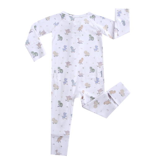 Dino Derby Zippered Baby Romper