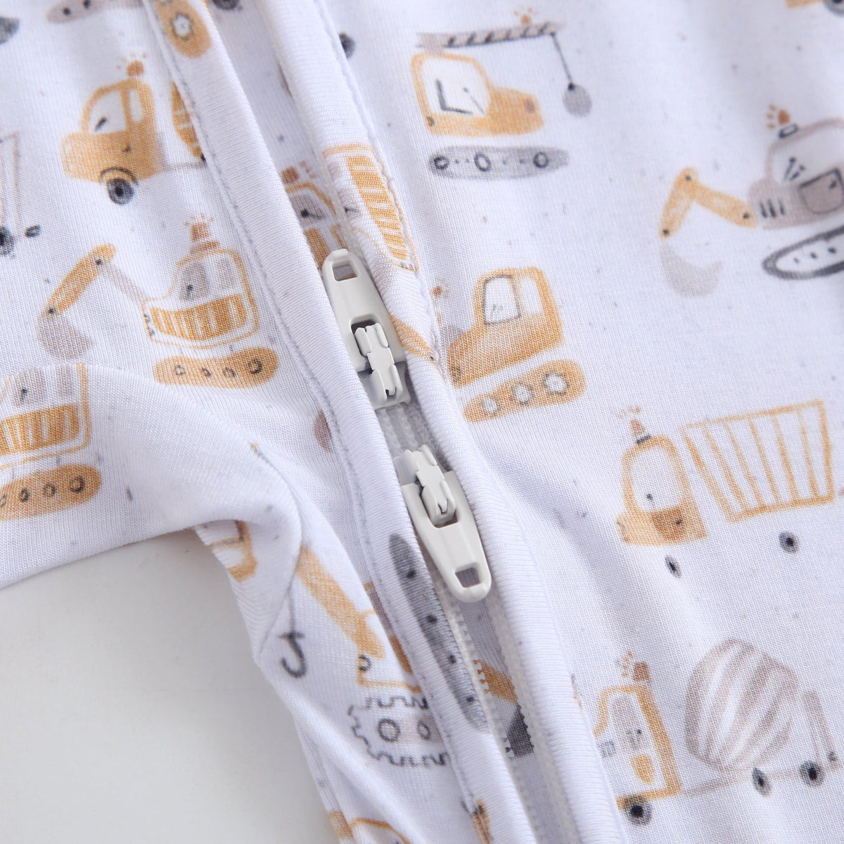 Dig This Zippered Baby Romper