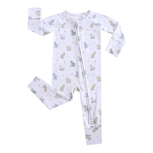 Dino Derby Zippered Baby Romper