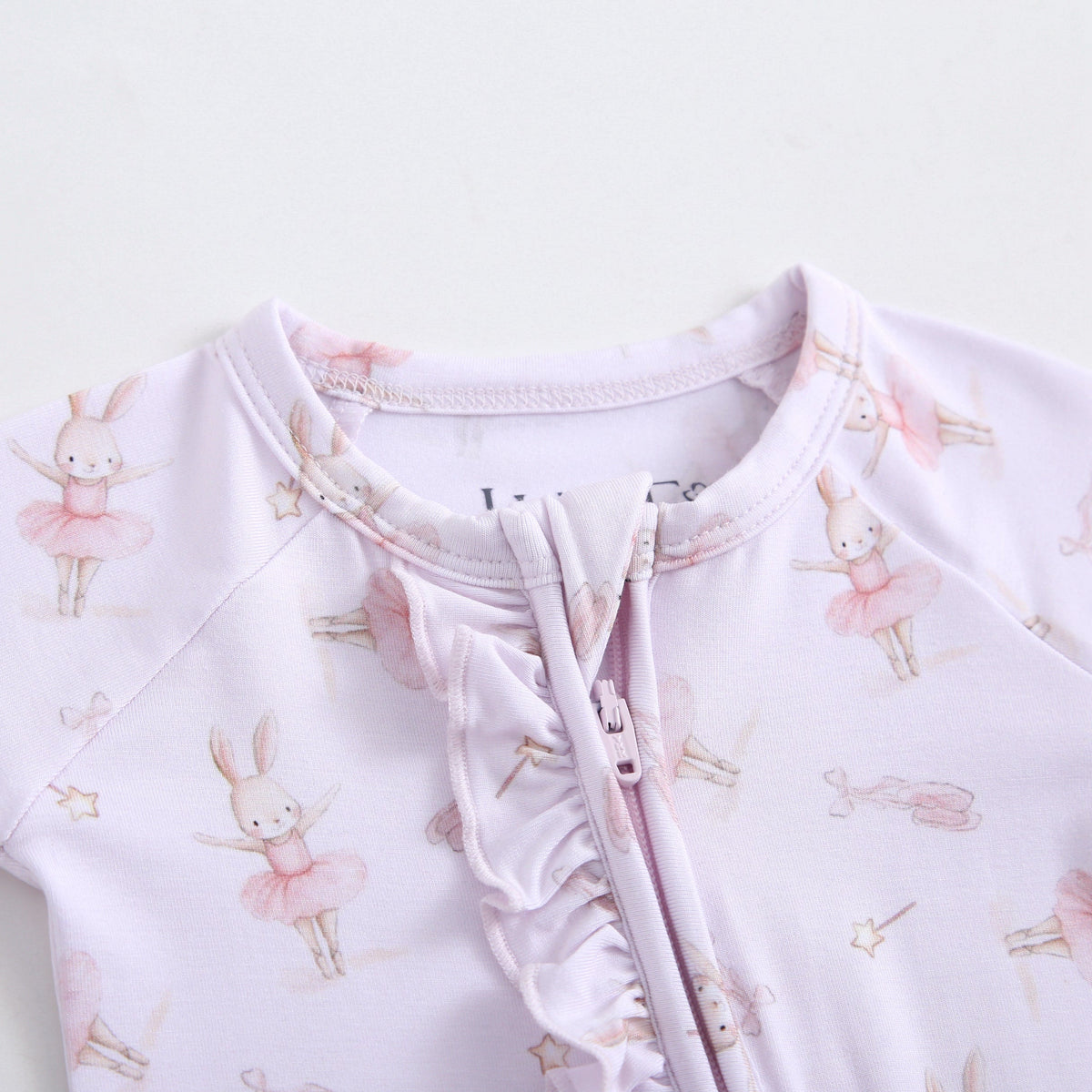 Bunny Tutu Ruffled Zippered Baby Romper