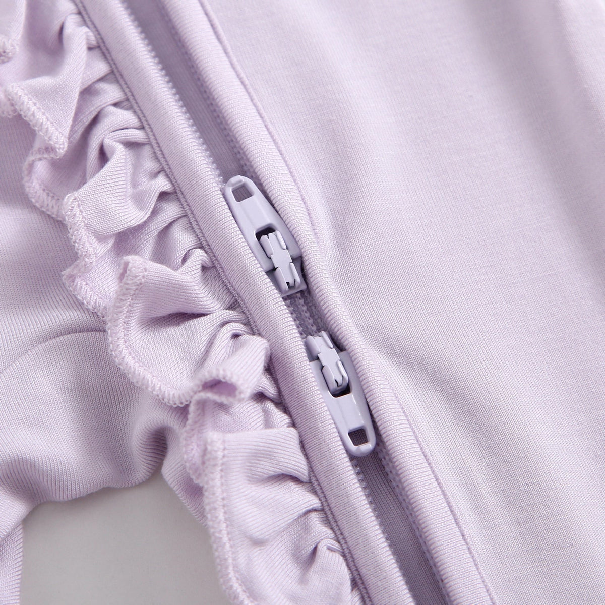 Wisteria Ruffled Zippered Baby Romper