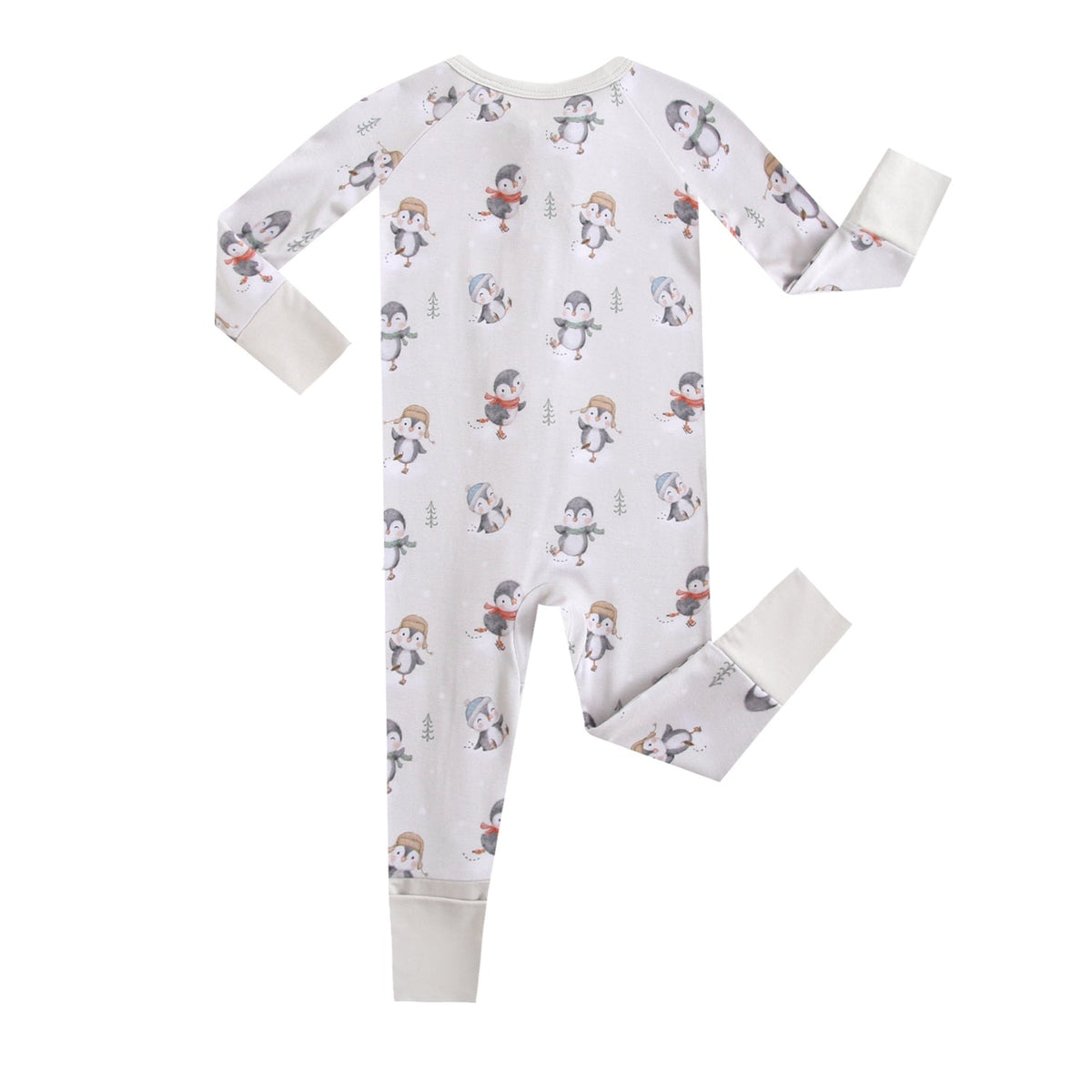 Penguins On Ice Zippered Baby Romper