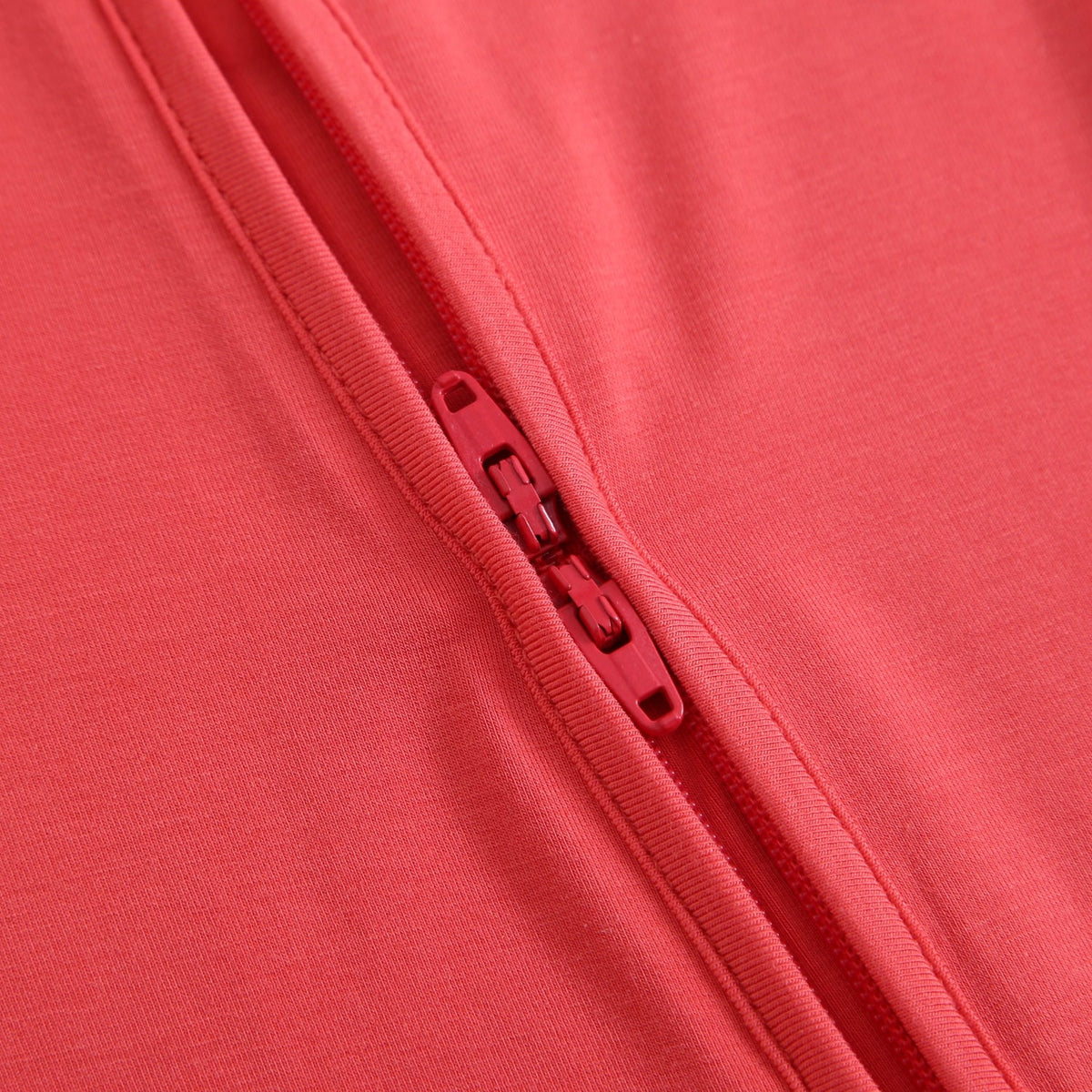 Berry Red Zippered Baby Romper