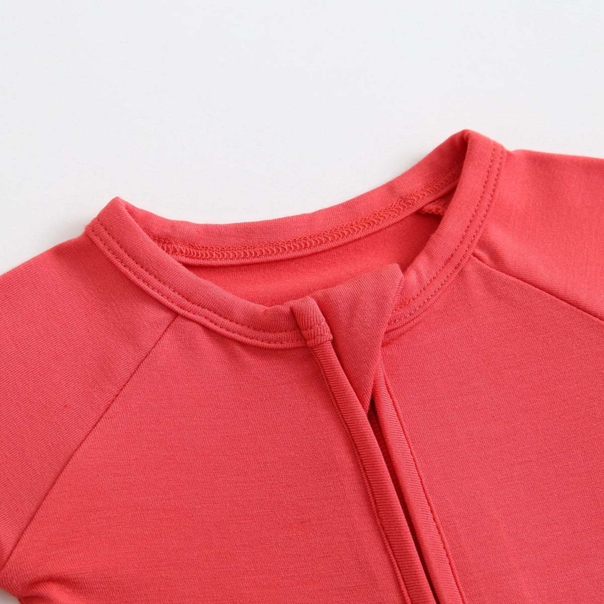 Berry Red Zippered Baby Romper