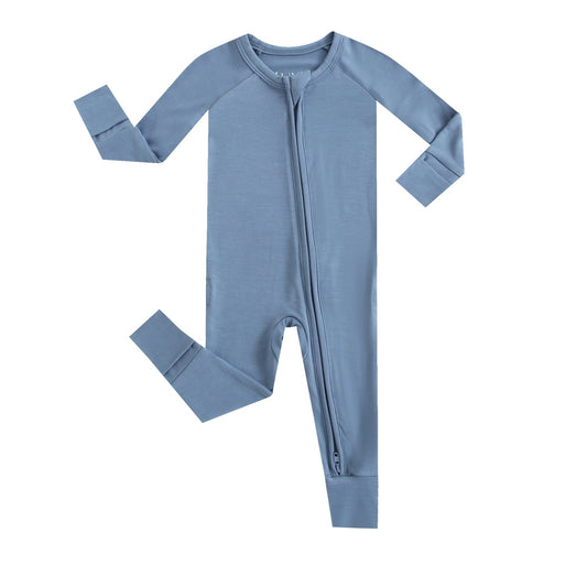 Midnight Blue Zippered Baby Romper