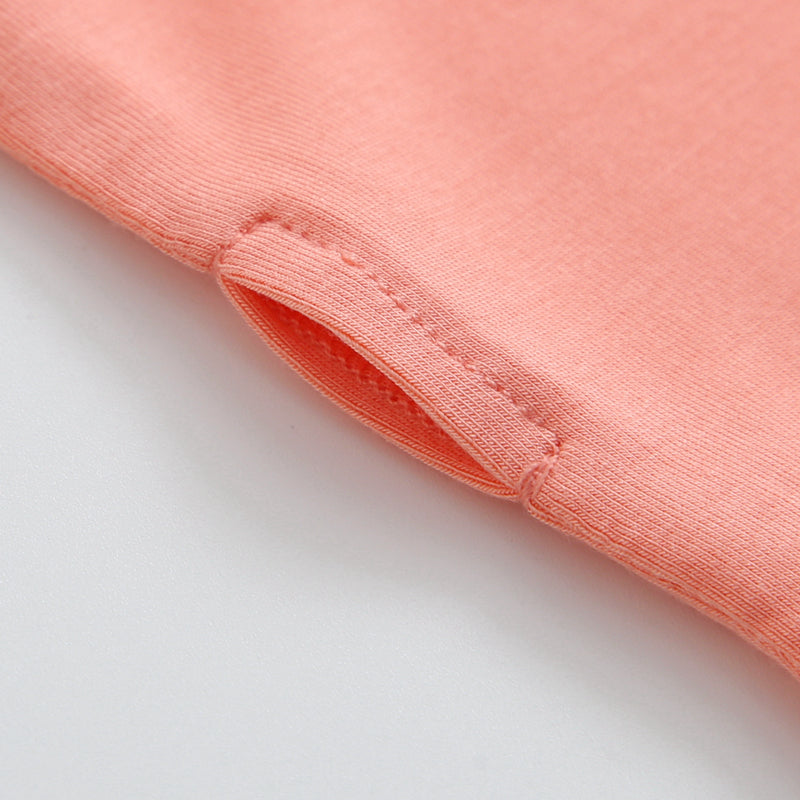 Joyful Coral Zippered Baby Romper