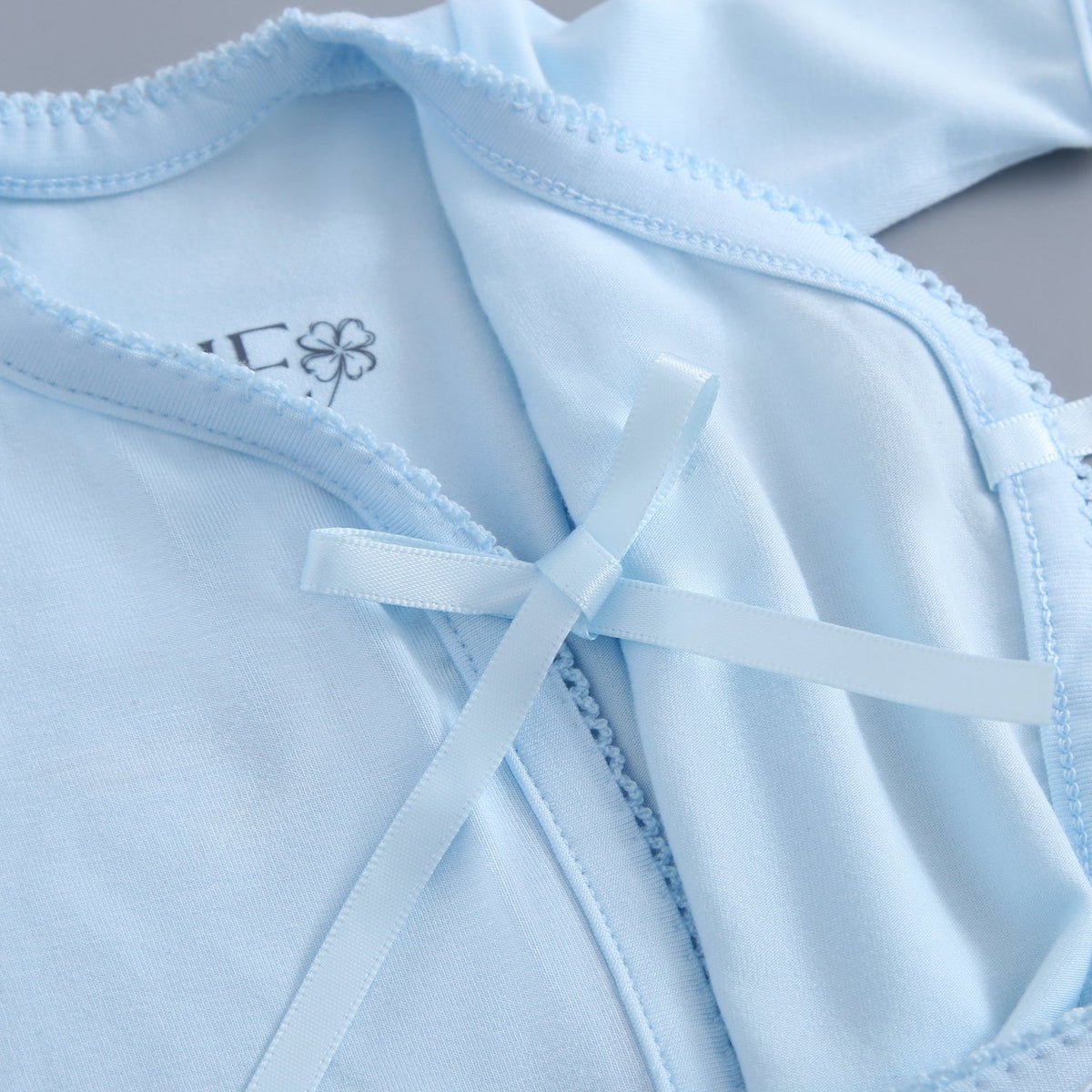 Light Blue Preemie Burial Gown & Hat Set