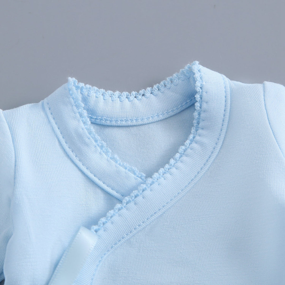 Light Blue Preemie Burial Gown & Hat Set