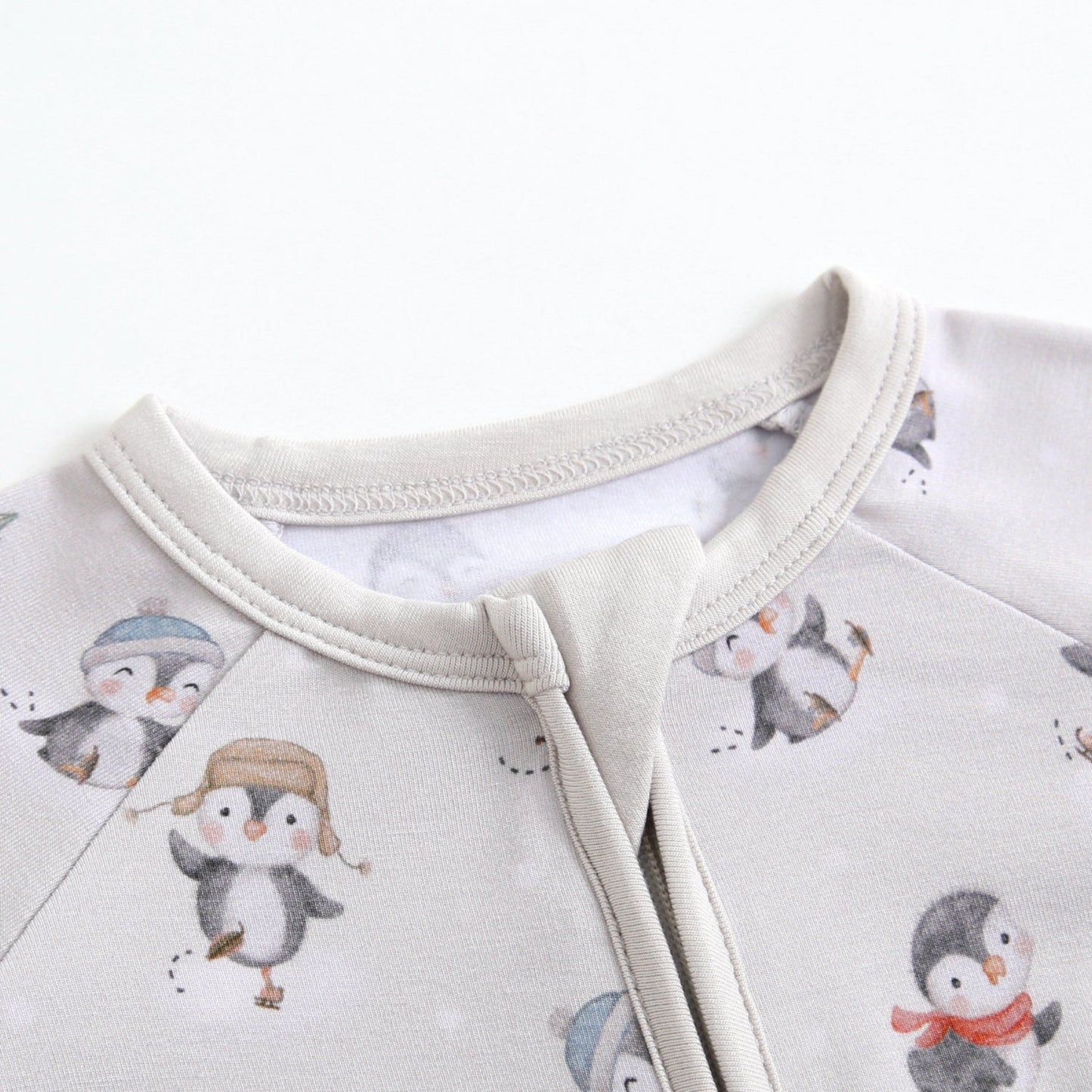 Penguins On Ice Zippered Baby Romper