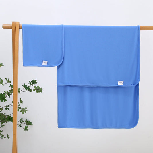Pure Blue Bamboo Swaddle Blanket