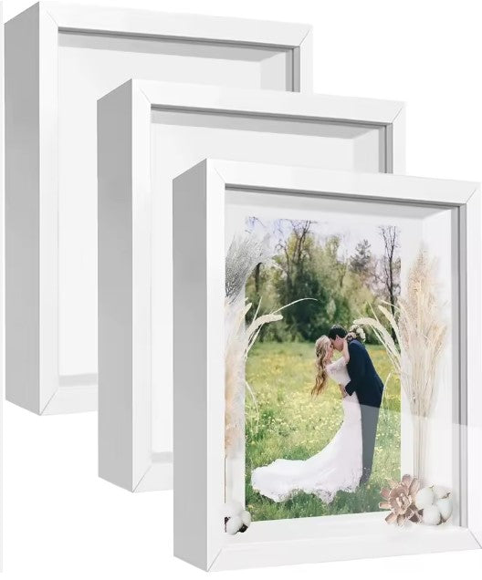 White Keepsake Shadow Box 10"