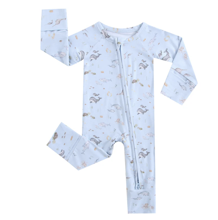 Bamboo Zippered Romper for NICU Babies